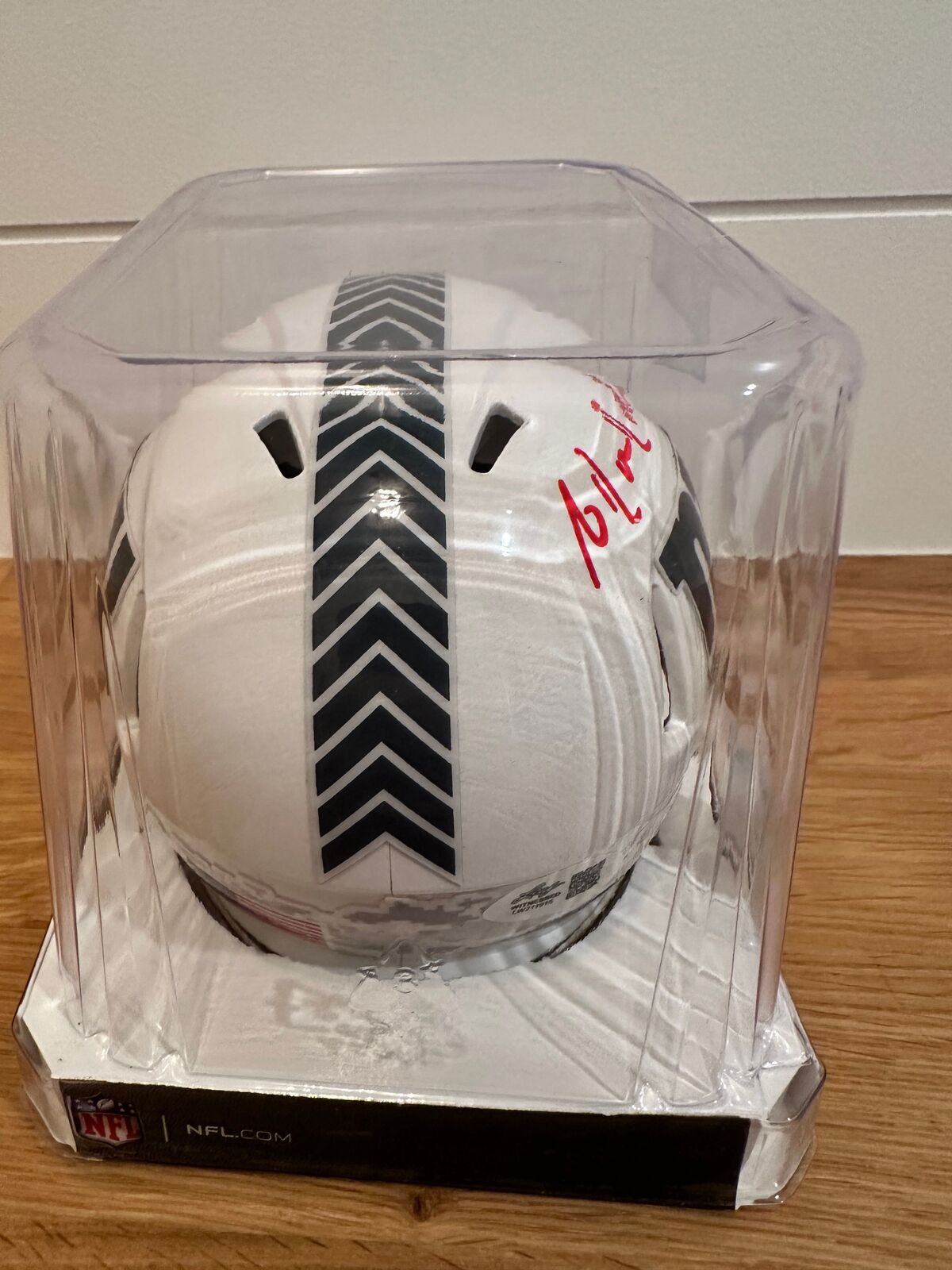 Antrel Rolle Signed NY Giants Salute to Service Mini Helmet — Leaf COA