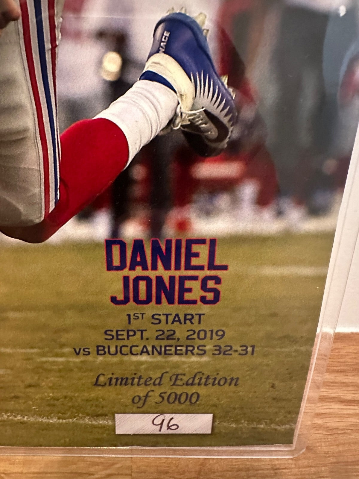 Daniel Jones Giants 1st NFL Start Limited Edition Photo #96/5000  9x12 Photo