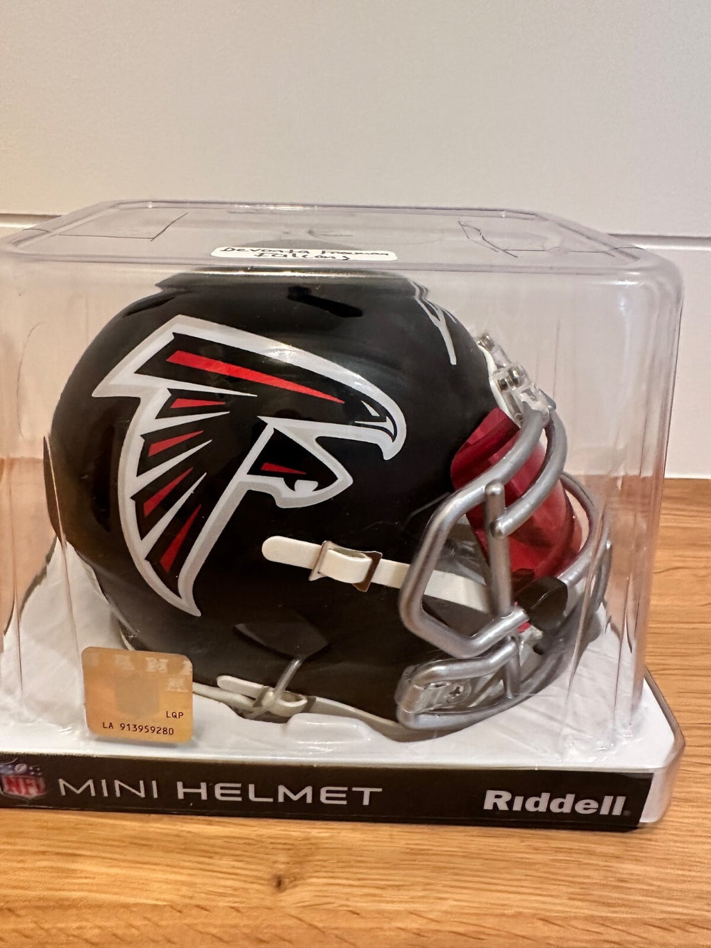 Devonta Freeman Signed Falcons Mini Helmet – Beckett Witnessed COA