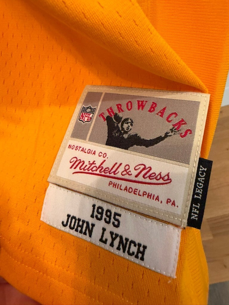 John Lynch Buccaneers Mitchell & Ness 1995 Jersey Youth M 10/12 Orange NWT