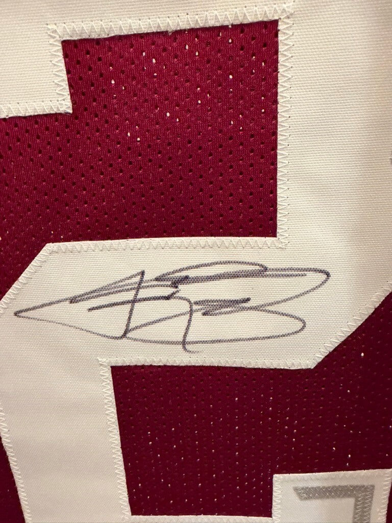 Johnny Manziel Signed Texas A&M Custom Stat Jersey XL Heisman Beckett BAS