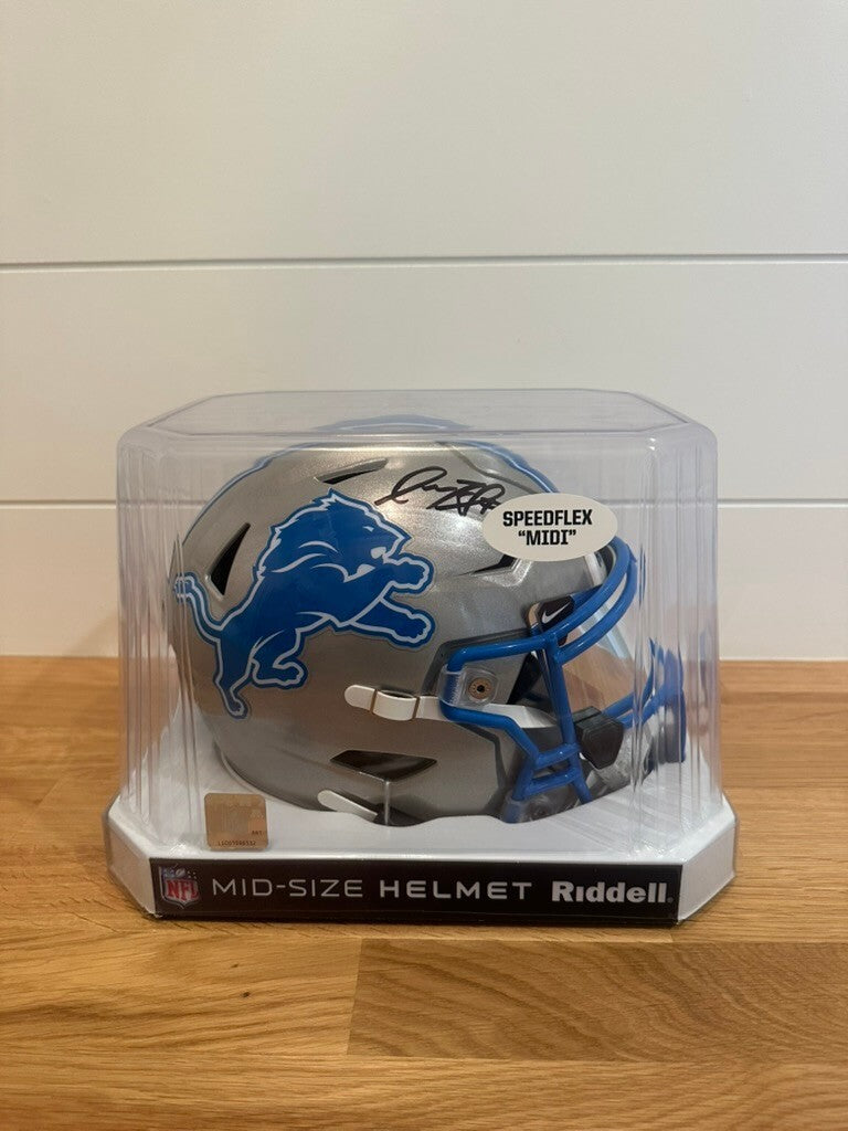 Isaac TeSlaa Signed Lions SpeedFlex MIDI Helmet Beckett Mirrored Visor