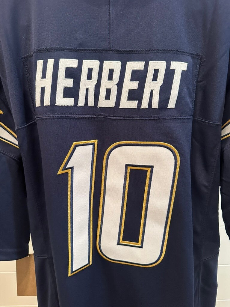 Justin Herbert #10 Los Angeles Chargers Nike Dri-FIT Limited Jersey Navy XL –