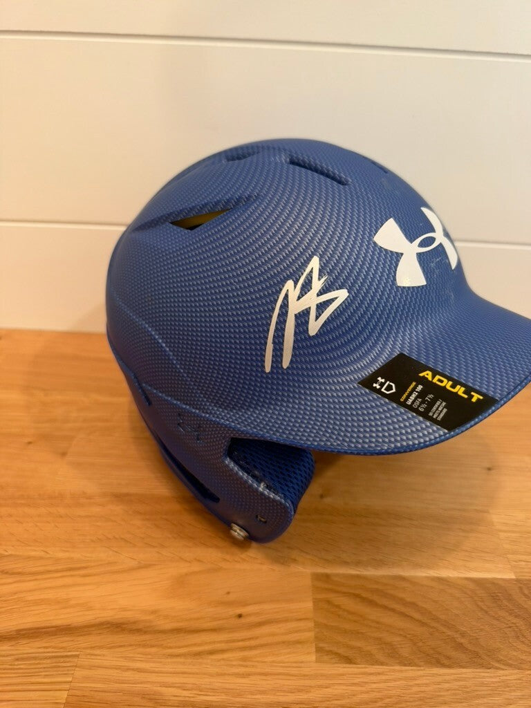 Dellin Betances Signed Under Armour Full Size Batting Helmet Leaf Witnessed