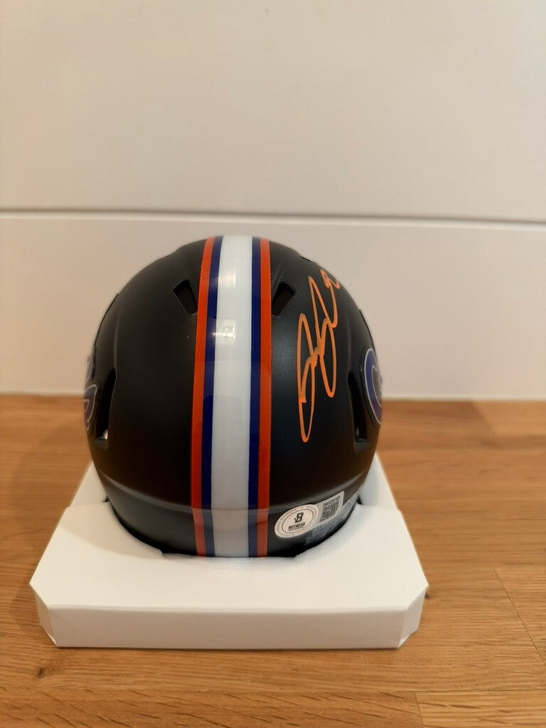 Ricky Pearsall Signed Florida Gators Black Speed Mini Helmet Beckett Blue Visor