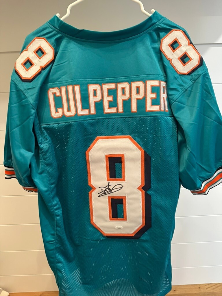 Signed Miami Dolphins Culpepper #8 Football Jersey with JSA Authentication