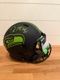 DK Metcalf Signed Seahawks Eclipse Authentic Full Size Helmet Beckett Visor