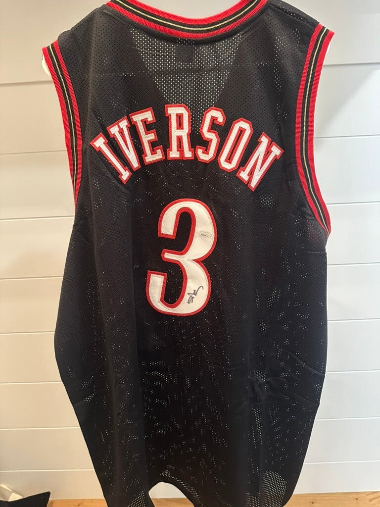Allen Iverson Signed The Answer Black Custom Basketball Jersey #3 JSA COA