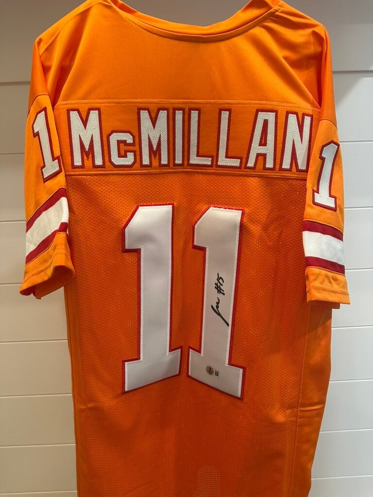 Jalen McMillan Signed Buccaneers Orange Custom Jersey #11 Beckett