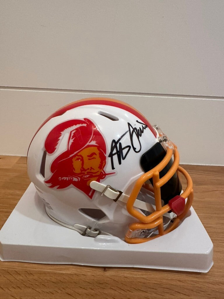 Steve Spurrier Signed Buccaneers Throwback Mini Helmet Metabilia Custom Visor