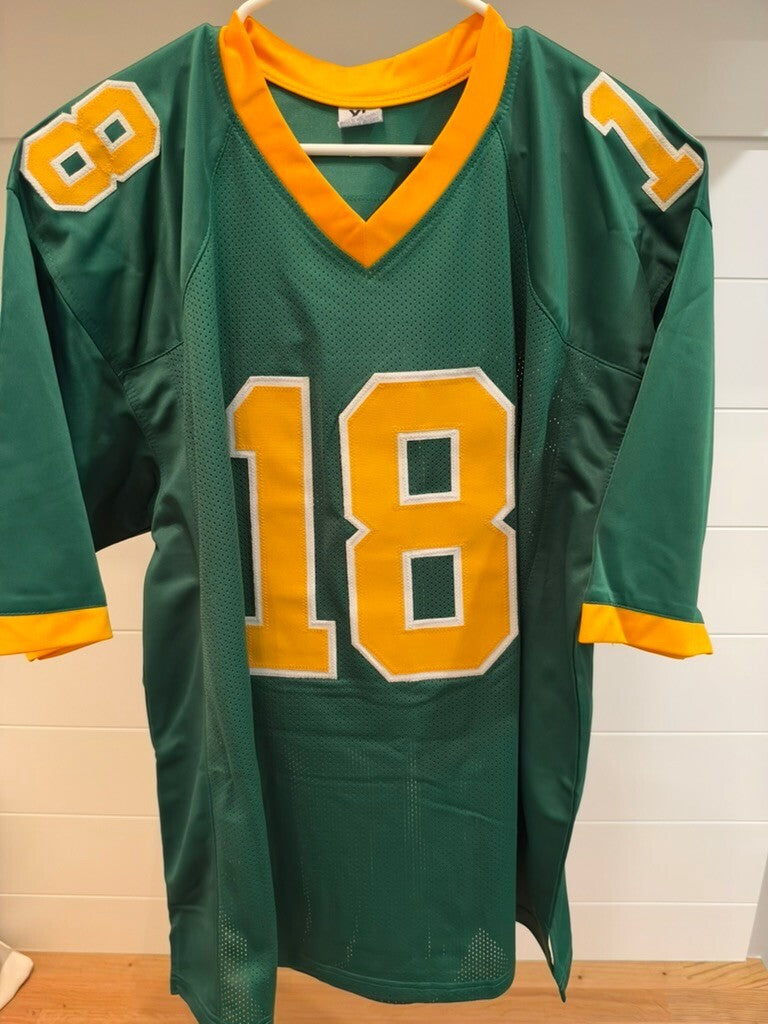 Kenyon Sadiq Signed Oregon Ducks #18 Green Custom Jersey XL JSA COA