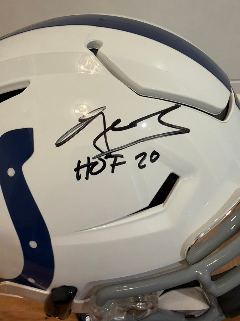 Edgerrin James signed Indianapolis Colts Riddell Speed-flex Helmet COA
