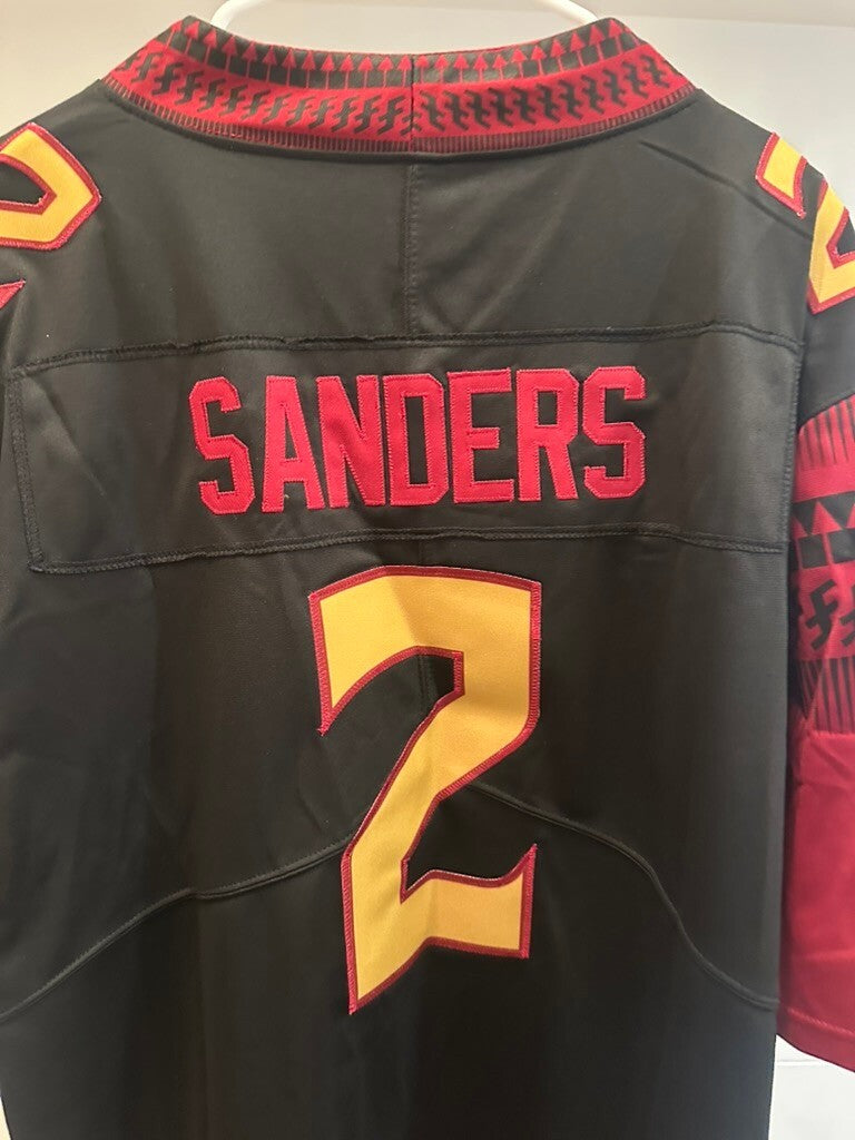 Deion Sanders Florida State Seminoles #2 Black Stitched Jersey – XL