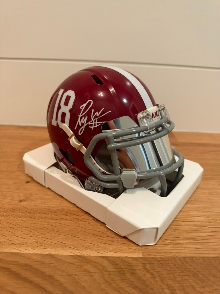 Ryan Williams Signed Alabama Crimson Tide Speed Mini Helmet Chrome Visor JSA