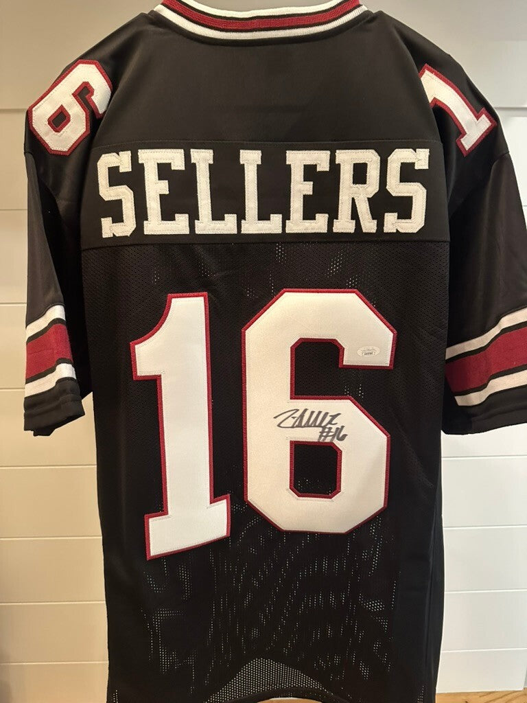 LaNorris Sellers Signed South Carolina Gamecocks #16 Black Jersey JSA COA XL