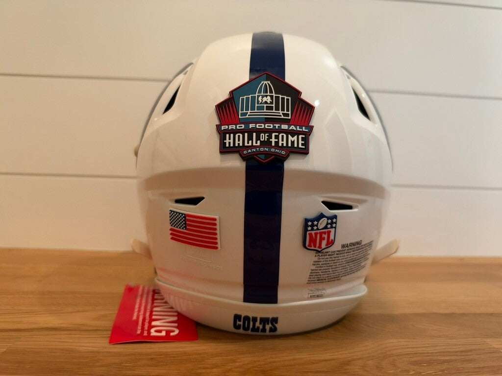 Edgerrin James signed Indianapolis Colts Riddell Speed-flex Helmet COA