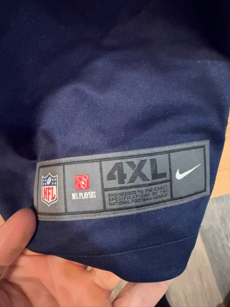 Nike Drake Maye #10 New England Patriots Navy Game Jersey Men's 4XL NWT