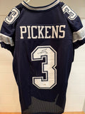 George Pickens Signed Dallas Cowboys #3 Navy Custom Jersey JSA Witnessed