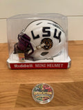 Trey'Dez Green Signed LSU Tigers White Riddell Speed Mini Helmet JSA
