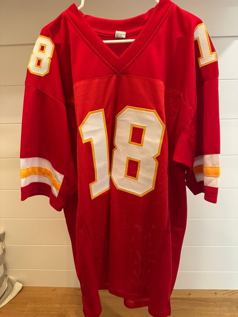 Emmitt Thomas Signed Kansas City Chiefs Red Custom #18 Jersey Beckett
