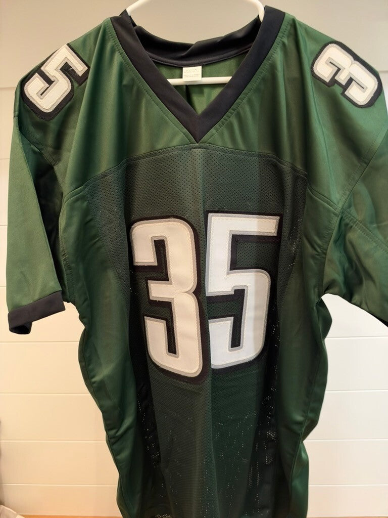 Boston Scott Signed Eagles Custom Jersey Fly Eagles Fly Inscription PSA COA
