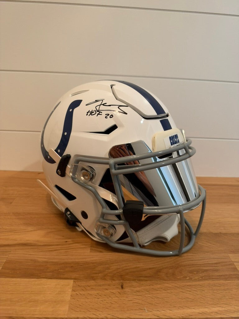 Edgerrin James signed Indianapolis Colts Riddell Speed-flex Helmet COA