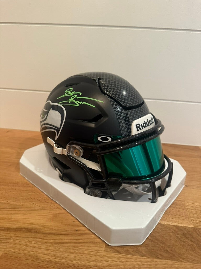 Brian Bosworth Signed Seahawks SpeedFlex MIDI Helmet Beckett Teal Visor