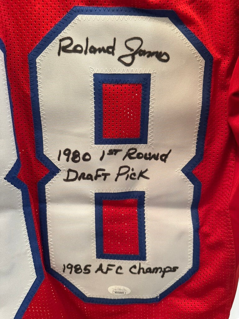 Signed Roland James New England Patriots Jersey #38 with Inscription - Authentic