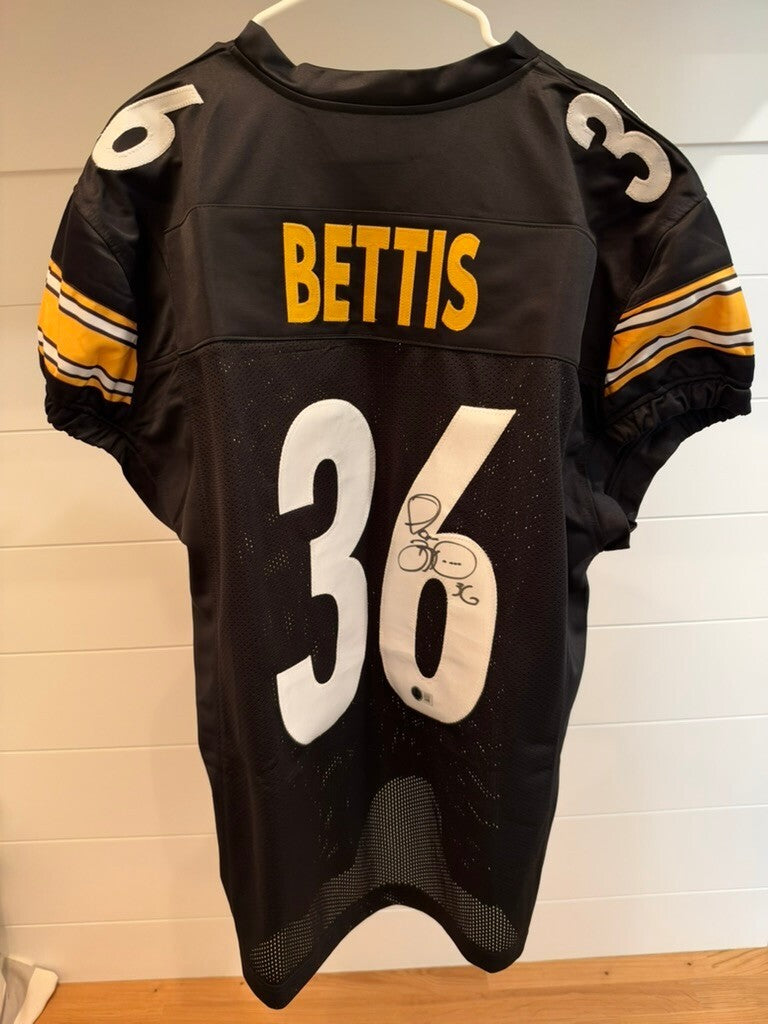 Jerome Bettis Signed Steelers #36 Black Custom Jersey Beckett Witnessed