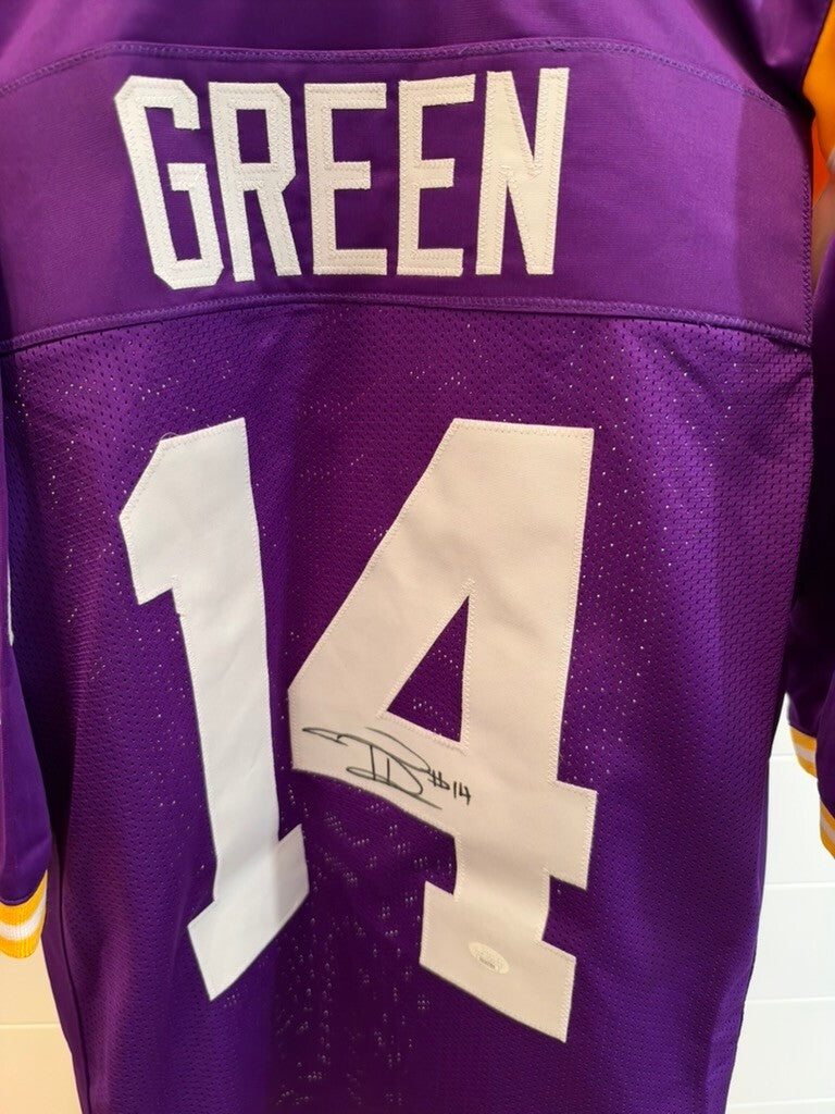 Trey'Dez Green Signed LSU Tigers Purple Custom Jersey #14 XL JSA COA
