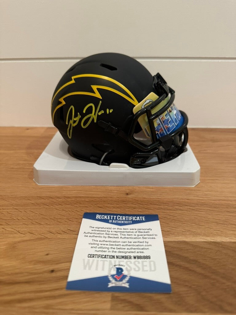 Justin Herbert Signed Chargers Eclipse Mini Helmet | Fanatics + Beckett