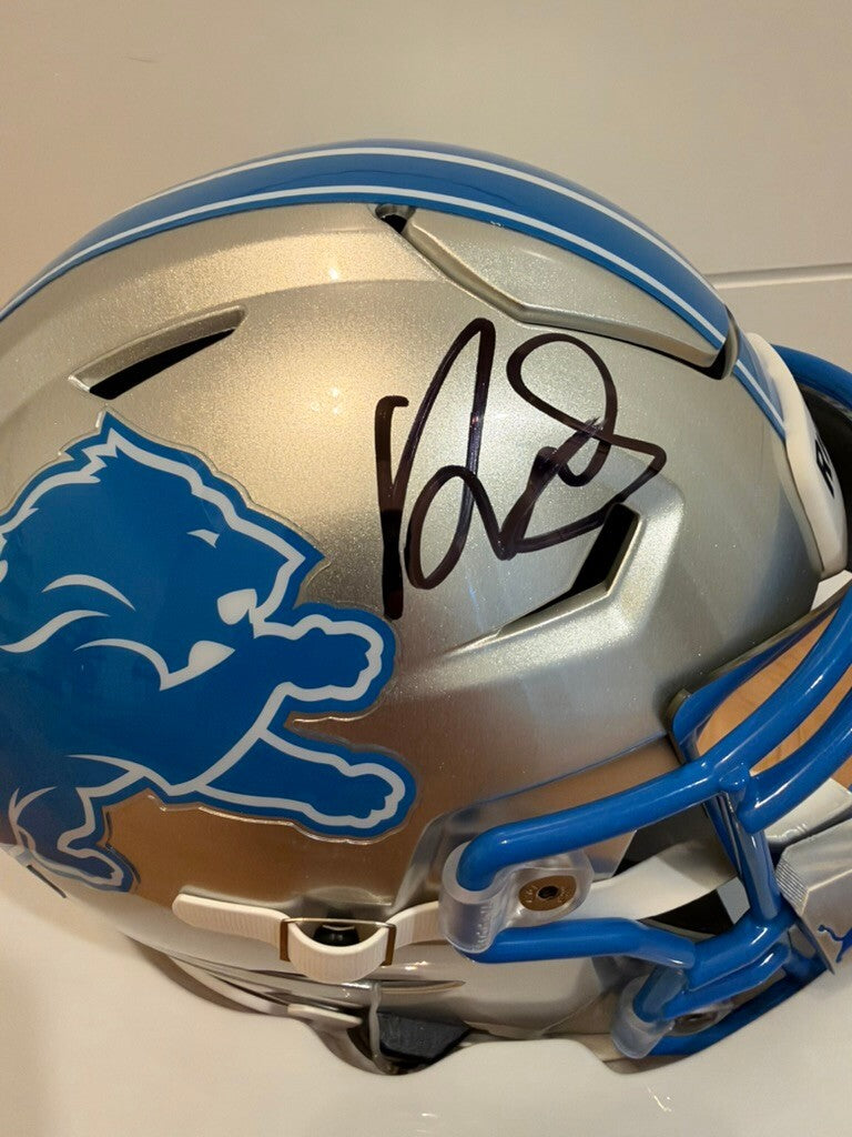 David Montgomery Signed Lions SpeedFlex MIDI Helmet Visor Fanatics