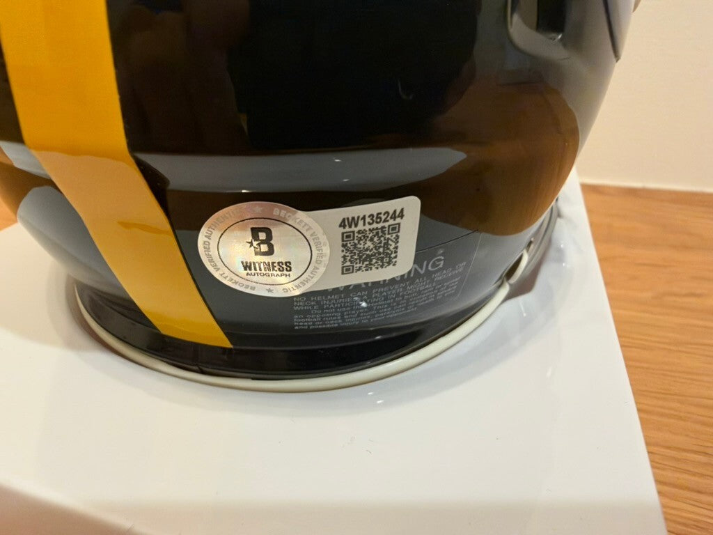 Joe Greene Signed Steelers Riddell Speed Mini Helmet HOF 87 Beckett BAS