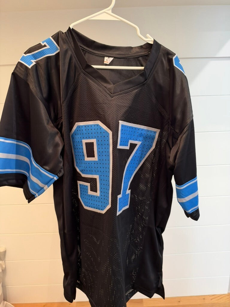 Aidan Hutchinson Signed Detroit Lions #97 Black Custom Jersey Beckett BAS
