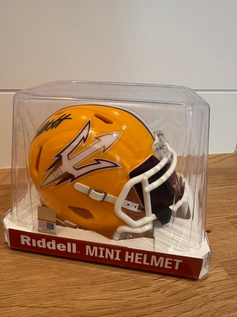 Cam Skattebo Signed Arizona State ASU Riddell Speed Mini Helmet JSA COA