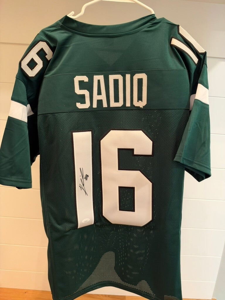 Kenyon Sadiq Signed New York Jets Green Custom Jersey #16 XL JSA