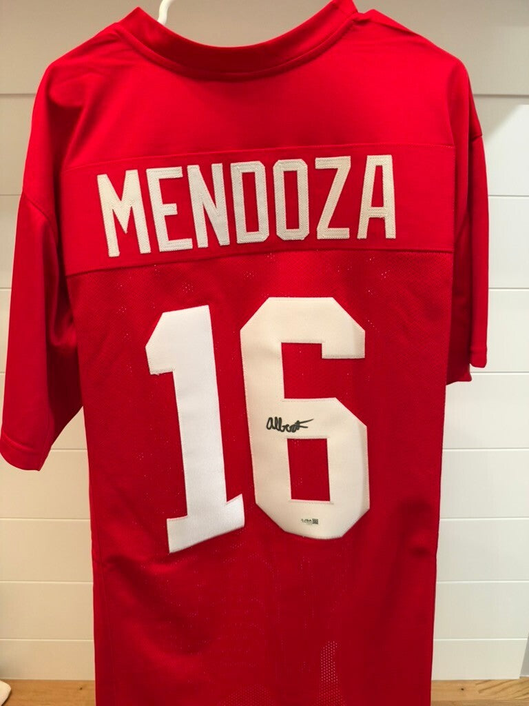 Alberto Mendoza Signed Indiana Hoosiers #16 Red Custom Jersey XL JSA COA