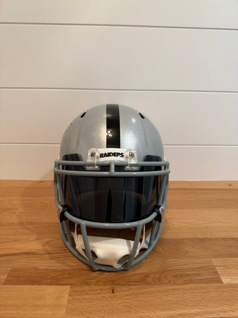 Maxx Crosby Signed Raiders Full Size Speed Replica Helmet Fanatics Custom Visor