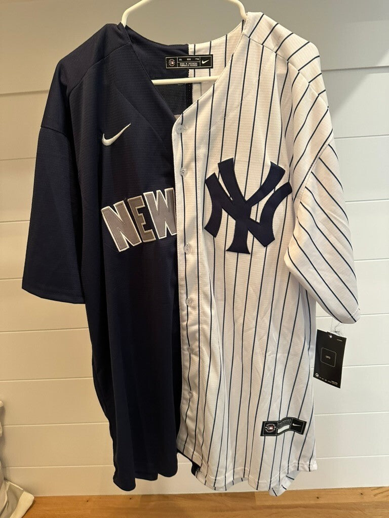 Nike New York Yankees Aaron Judge #99 Split Design Baseball Jersey XXL