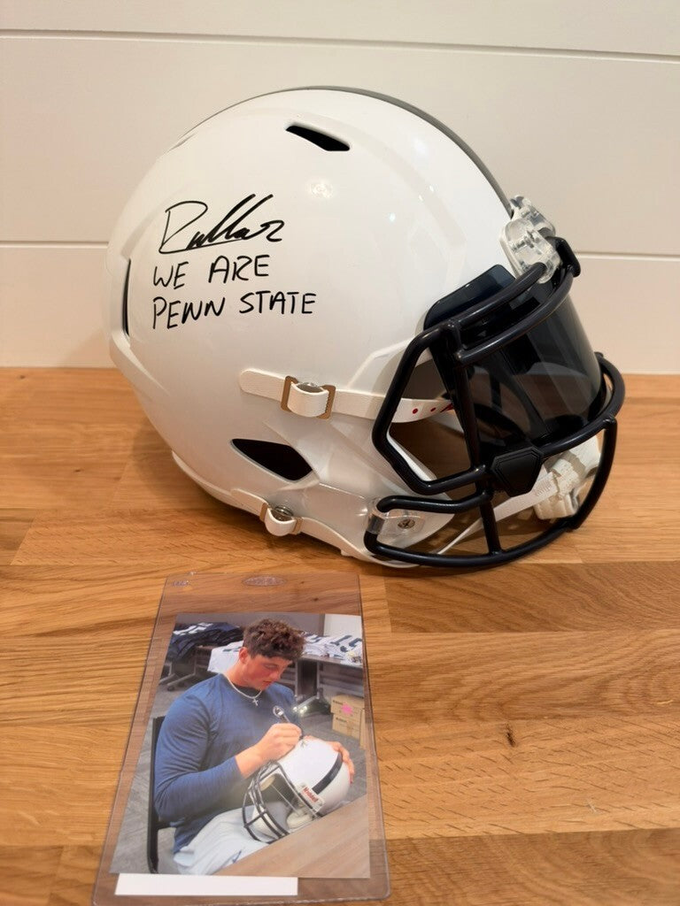 Drew Allar Signed Penn State Full Size Speed Replica Helmet JSA We Are PSU Visor