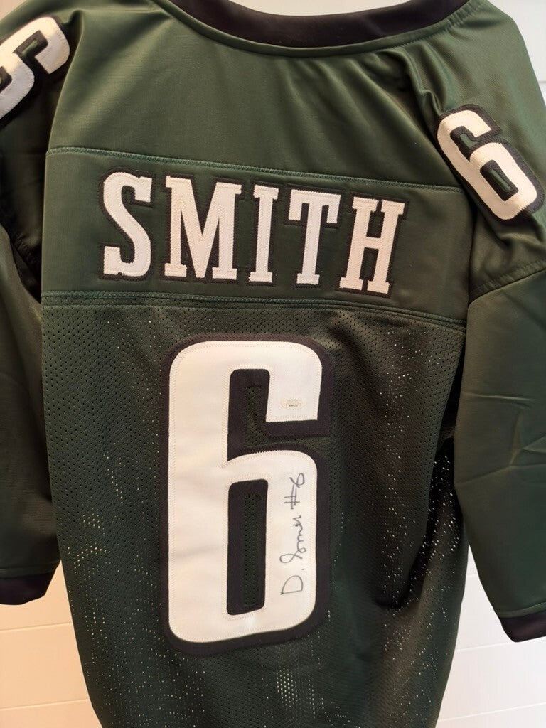 DeVonta Smith Signed Philadelphia Eagles #6 Green Custom Jersey JSA AH44232