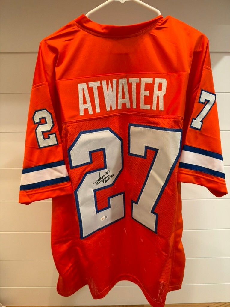 Steve Atwater Signed Denver Broncos Custom Orange Jersey HOF 20 JSA Witness