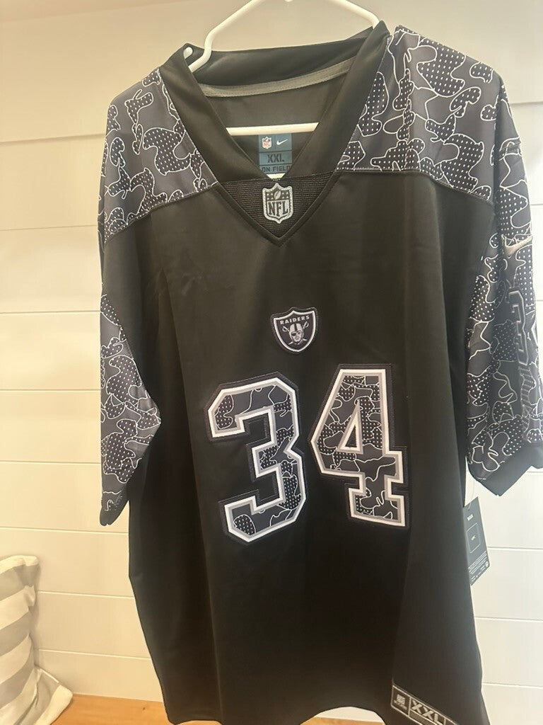 Bo Jackson #34 Raiders Nike On Field Camo Jersey XXL Black NFL