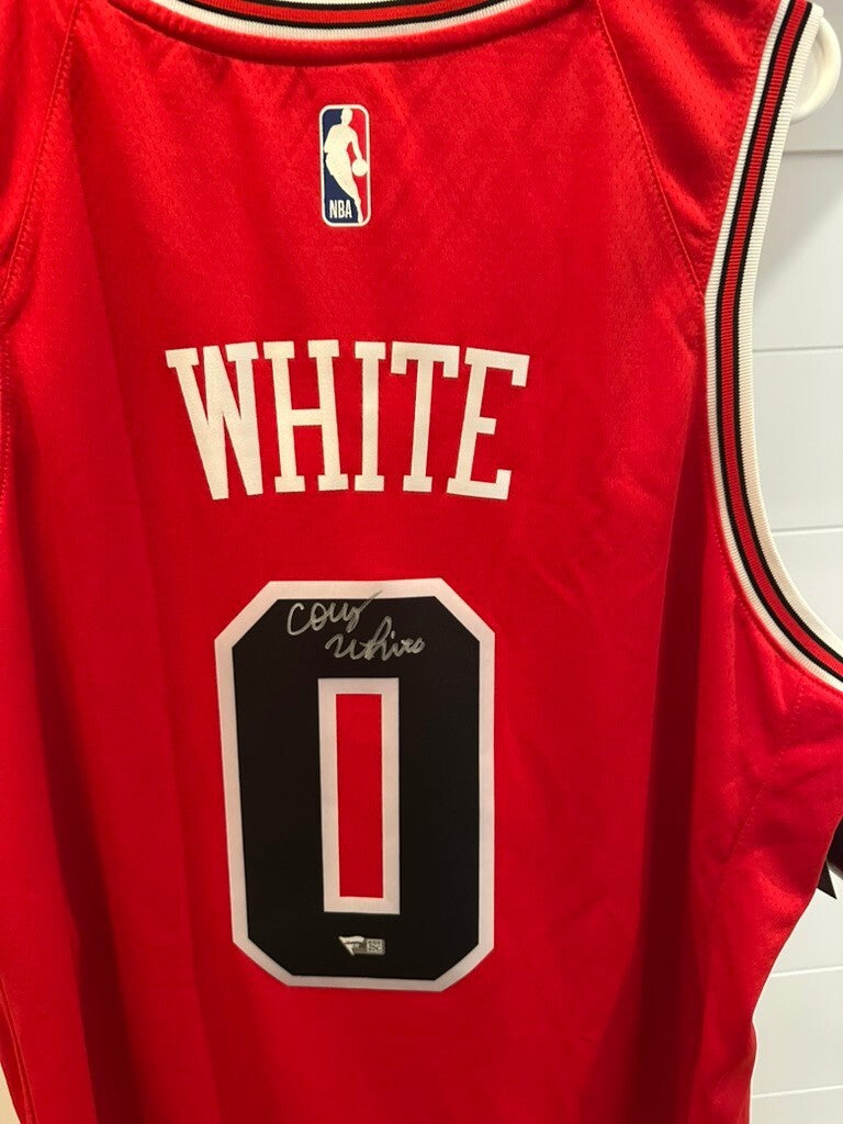 Coby White #0 Signed Chicago Bulls Nike Swingman Jersey Fanatics COA Sz 52
