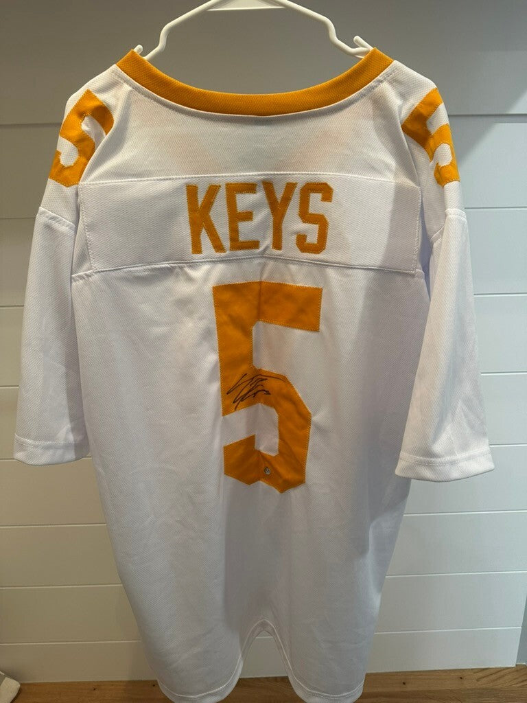 TK Keys #5 Signed Tennessee Volunteers Jersey 5-Star WR Witness Auth