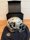 Maxx Crosby Signed Raiders Riddell SpeedFlex MIDI Helmet Fanatics Visor & Box