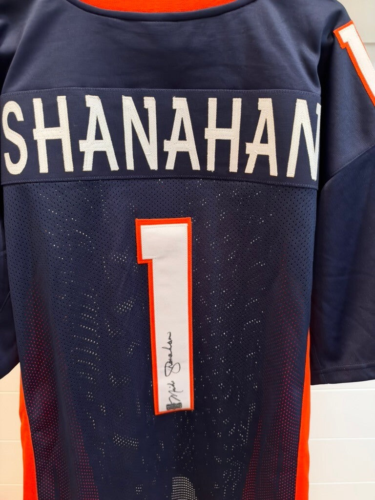 Mike Shanahan Signed Denver Broncos #1 Navy Custom Jersey Radtke Authenticated