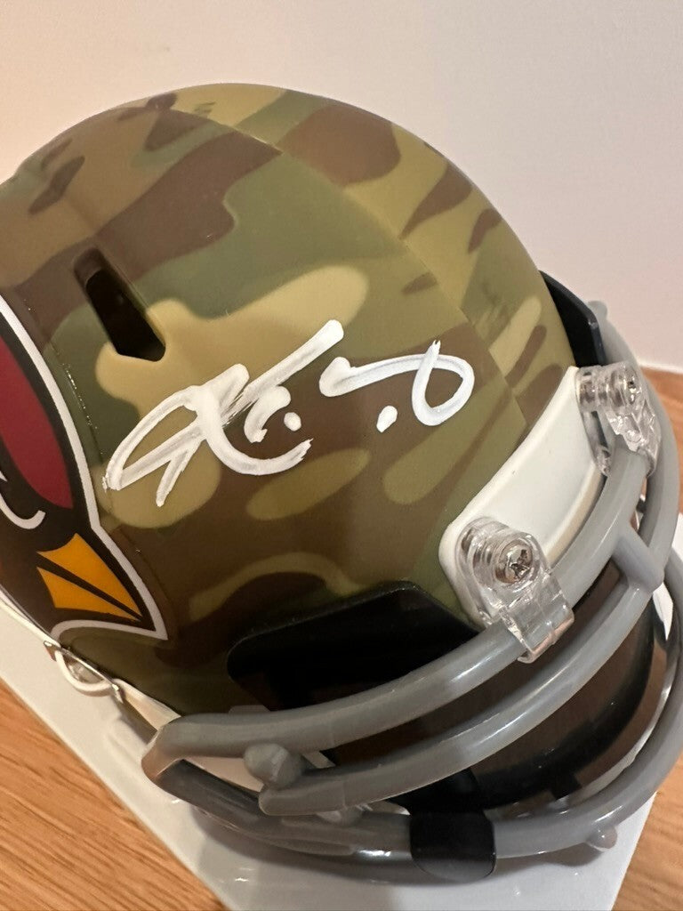 Riddell Arizona Cardinals Camo Alternate Mini Helmet Signed by Kyler Murray