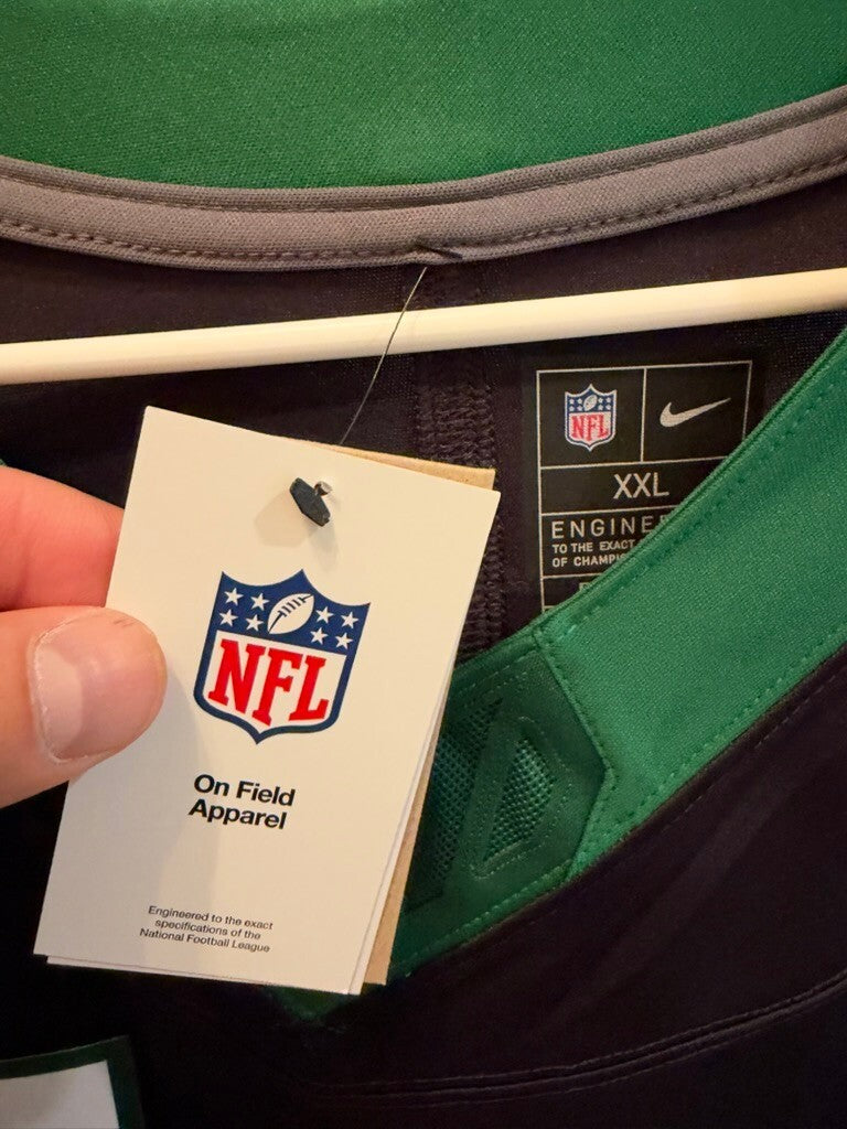 Joe Namath New York Jets Nike Dri-FIT #12 Black Jersey Men's XXL 2XL NWT