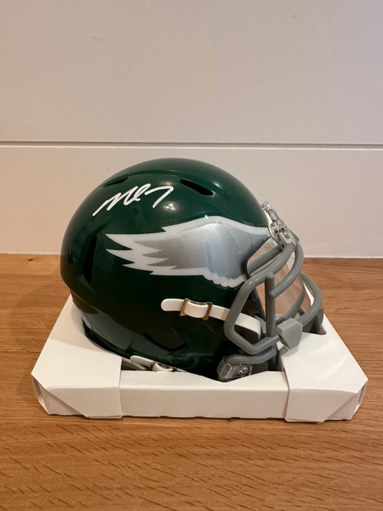 Michael Vick Signed Eagles Riddell Speed Mini Helmet JSA Witnessed WB615669